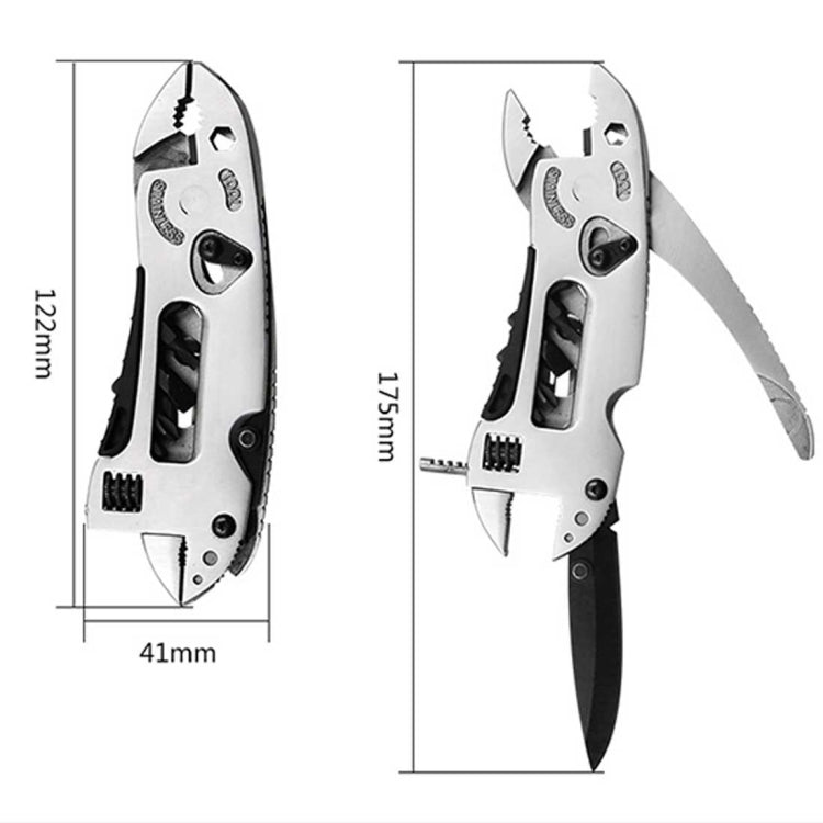 Multifunctional Pliers For Outdoor Camping Adjustable Wrench Jaw Screwdriver Pliers Knife Portable Multi Tool