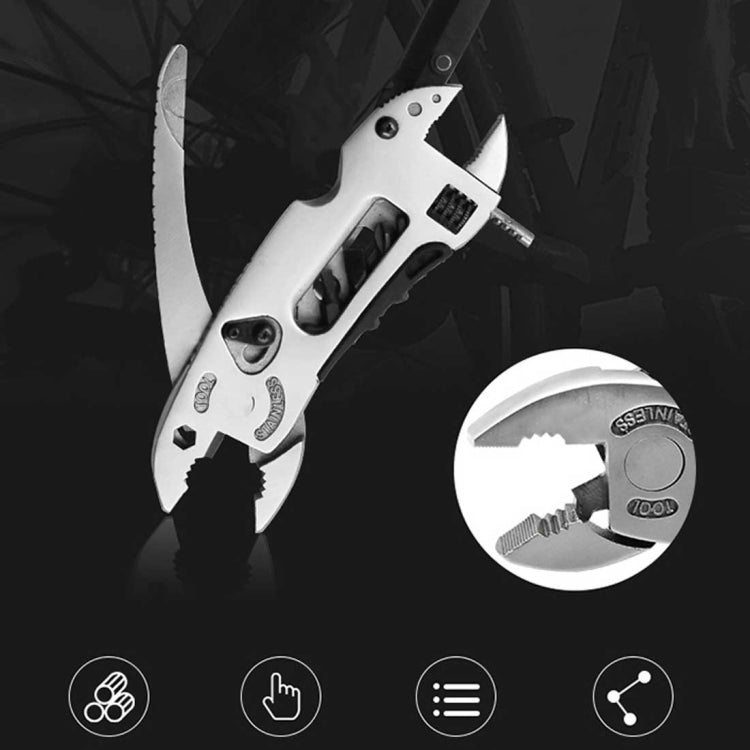 Multifunctional Pliers For Outdoor Camping Adjustable Wrench Jaw Screwdriver Pliers Knife Portable Multi Tool