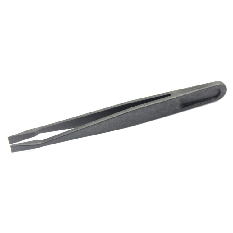 JF-S14 Anti-static Carbon Fiber Straight Tip Tweezers(Black)