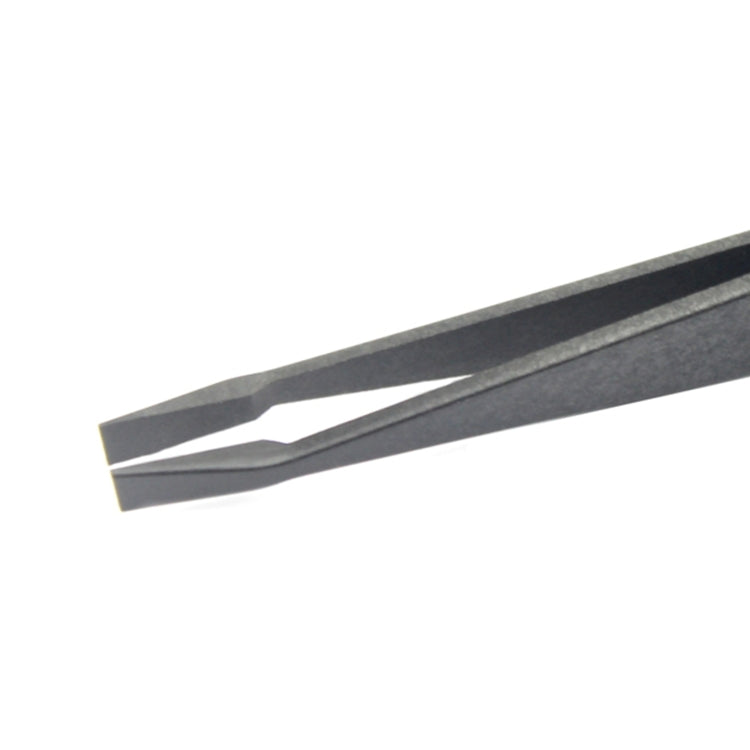 JF-S14 Anti-static Carbon Fiber Straight Tip Tweezers(Black)