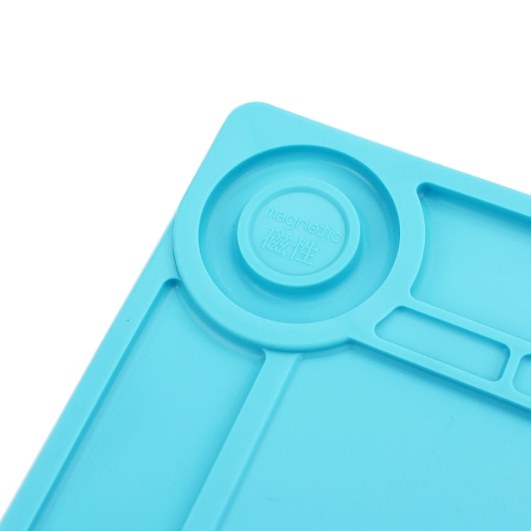 Maintenance Platform High Temperature Heat-resistant Repair Insulation Pad Silicone Mats, Size: 34.8cm x 25cm (Blue)