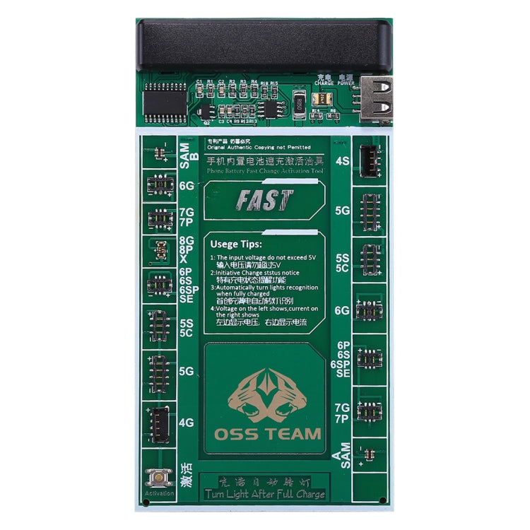 W208A+ Smartphone Battery Fast Charging and Activated Board 2 in 1 Tool for iPhone X & 8 Plus & 8 & 7 Plus & 6s Plus & 6s & 6 Plus & 6 & 5C & 5SE & 5S & 5 & 4S & 4