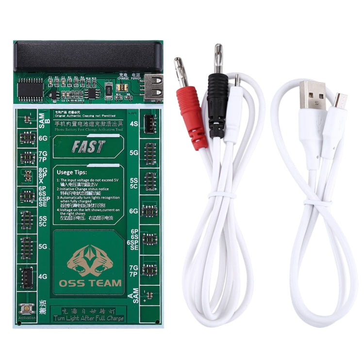 W208A+ Smartphone Battery Fast Charging and Activated Board 2 in 1 Tool for iPhone X & 8 Plus & 8 & 7 Plus & 6s Plus & 6s & 6 Plus & 6 & 5C & 5SE & 5S & 5 & 4S & 4
