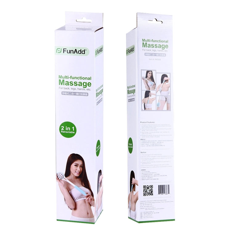 FunAdd Retractable 2 in 1 Knock Back Scratching Body Meridian Hammer Massager, Random Color Delivery