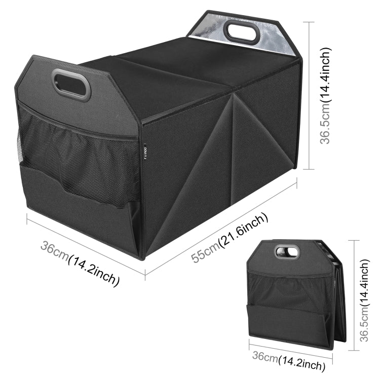 FunAdd Foldable Storage Fresh Box Vehicle Trunk Organizer Bag Transportation Fresh-keeping Box  - Black
