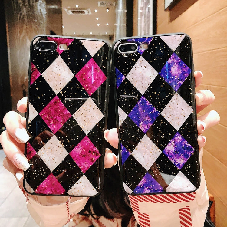 For iPhone XR Glass Protective Case(Blue)