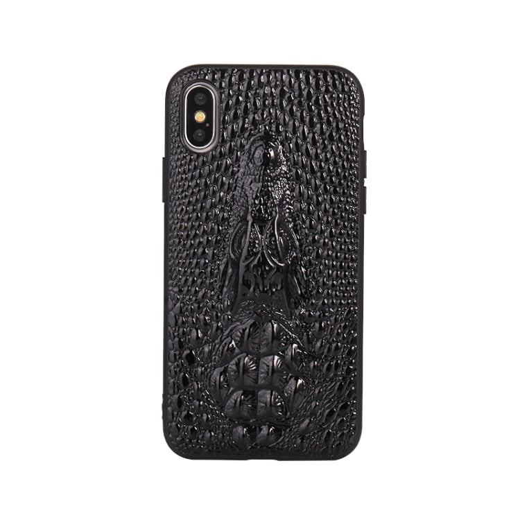 For iPhone X / XS Leather Protective Case(Black)