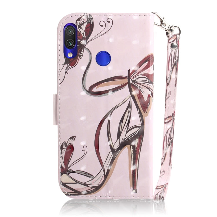 3D Coloured Drawing Horizontal Flip Leather Case with Holder & Card Slots & Wallet For Redmi Note 7