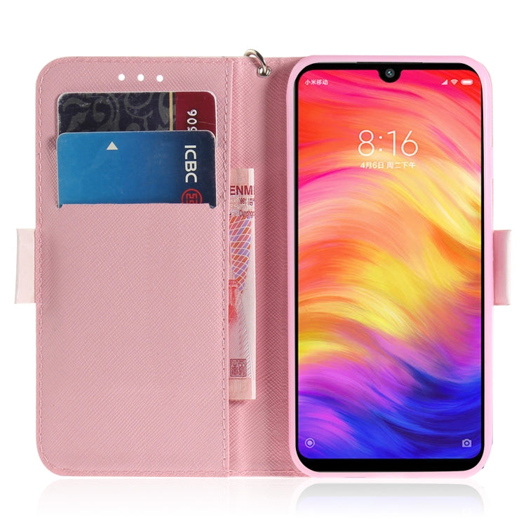 3D Coloured Drawing Horizontal Flip Leather Case with Holder & Card Slots & Wallet For Redmi Note 7