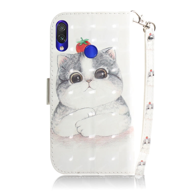 3D Coloured Drawing Horizontal Flip Leather Case with Holder & Card Slots & Wallet For Redmi Note 7
