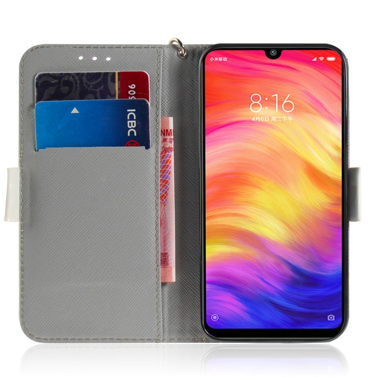 3D Coloured Drawing Horizontal Flip Leather Case with Holder & Card Slots & Wallet For Redmi Note 7
