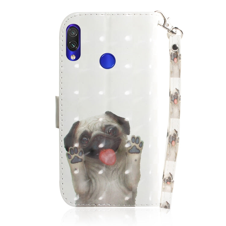 3D Coloured Drawing Horizontal Flip Leather Case with Holder & Card Slots & Wallet For Redmi Note 7