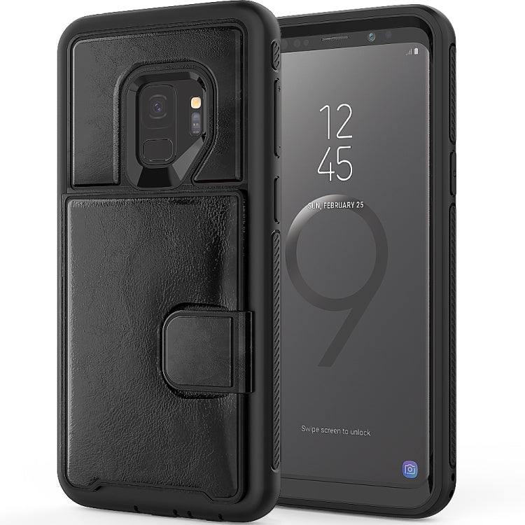 Leather Protective Case with Holder & Card Slot For Galaxy S9