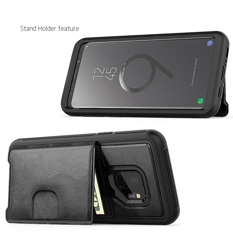 Leather Protective Case with Holder & Card Slot For Galaxy S9
