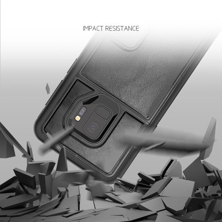 Leather Protective Case with Holder & Card Slot For Galaxy S9
