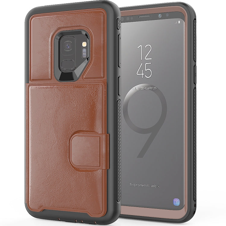 Leather Protective Case with Holder & Card Slot For Galaxy S9