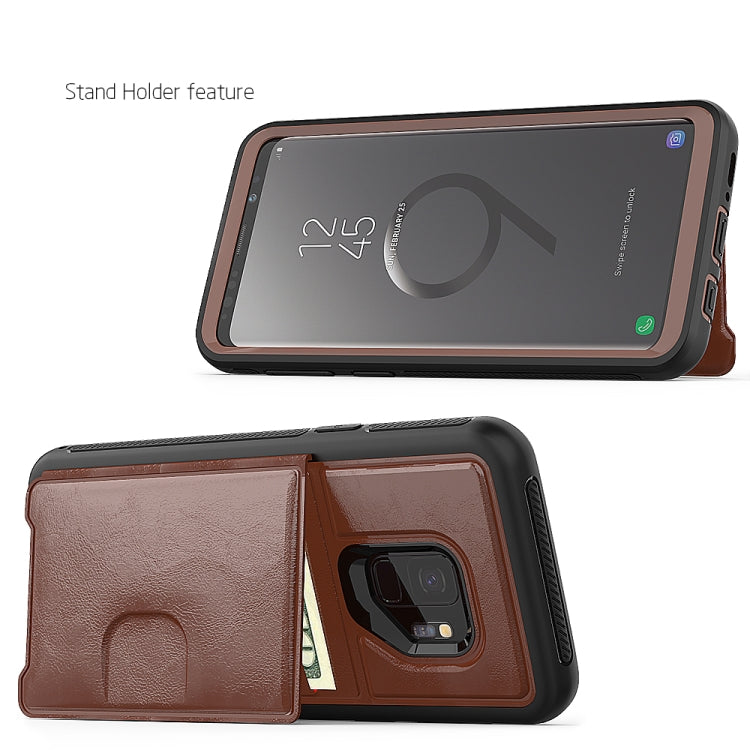 Leather Protective Case with Holder & Card Slot For Galaxy S9