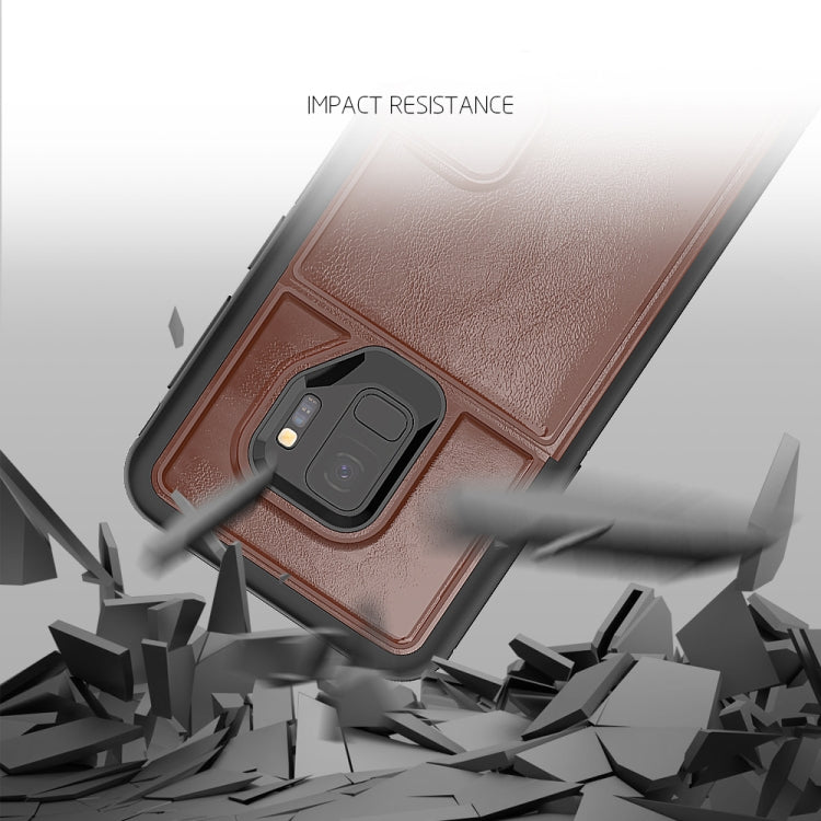 Leather Protective Case with Holder & Card Slot For Galaxy S9