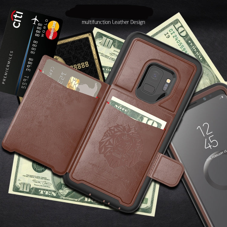 Leather Protective Case with Holder & Card Slot For Galaxy S9