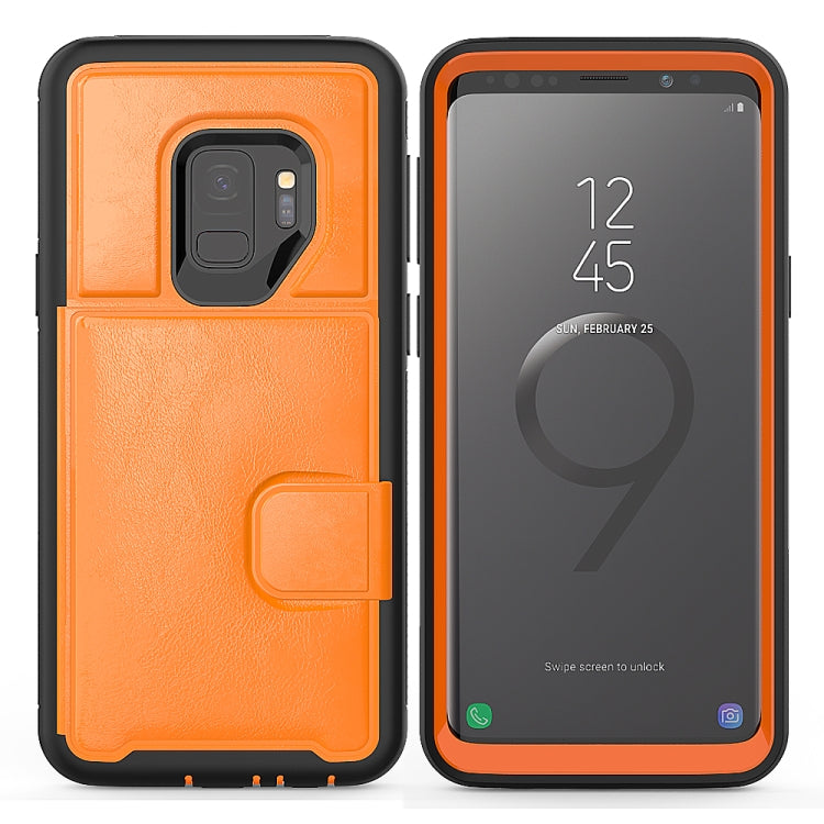 Leather Protective Case with Holder & Card Slot For Galaxy S9