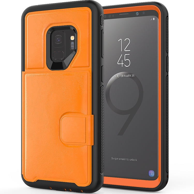 Leather Protective Case with Holder & Card Slot For Galaxy S9