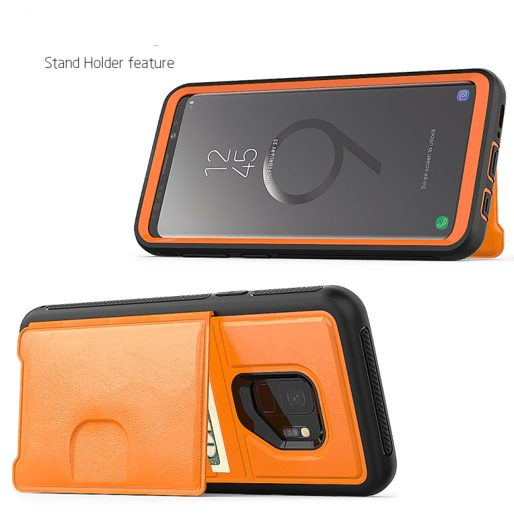 Leather Protective Case with Holder & Card Slot For Galaxy S9
