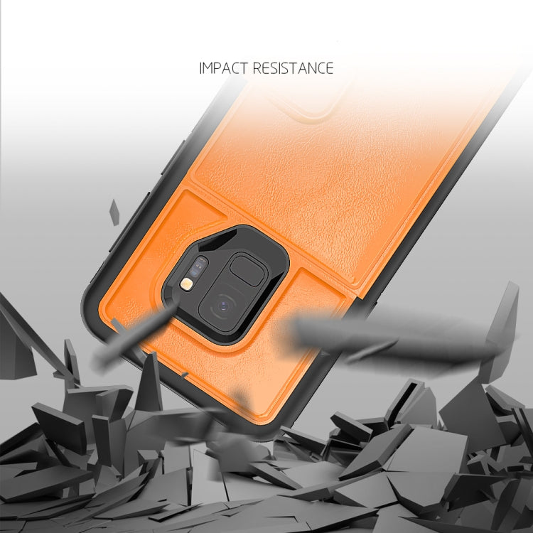 Leather Protective Case with Holder & Card Slot For Galaxy S9