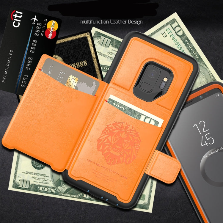 Leather Protective Case with Holder & Card Slot For Galaxy S9