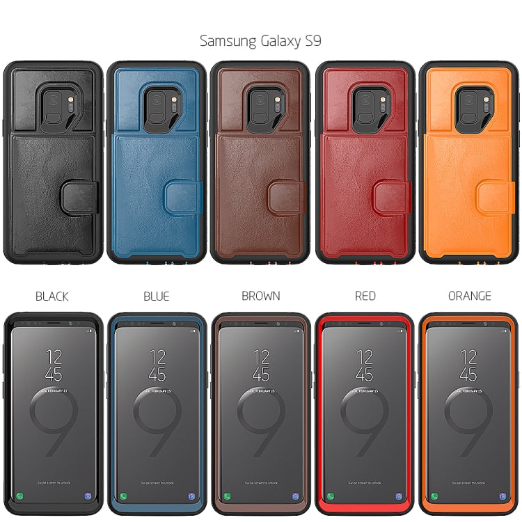 Leather Protective Case with Holder & Card Slot For Galaxy S9