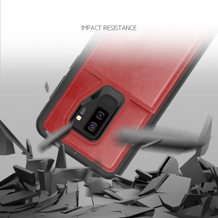 Leather Protective Case with Holder & Card Slot for Galaxy S9 Plus