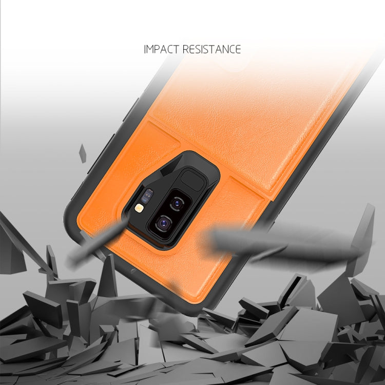 Leather Protective Case with Holder & Card Slot for Galaxy S9 Plus