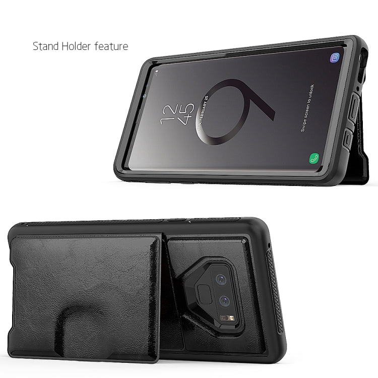 Leather Protective Case with Holder & Card Slot For Galaxy Note9