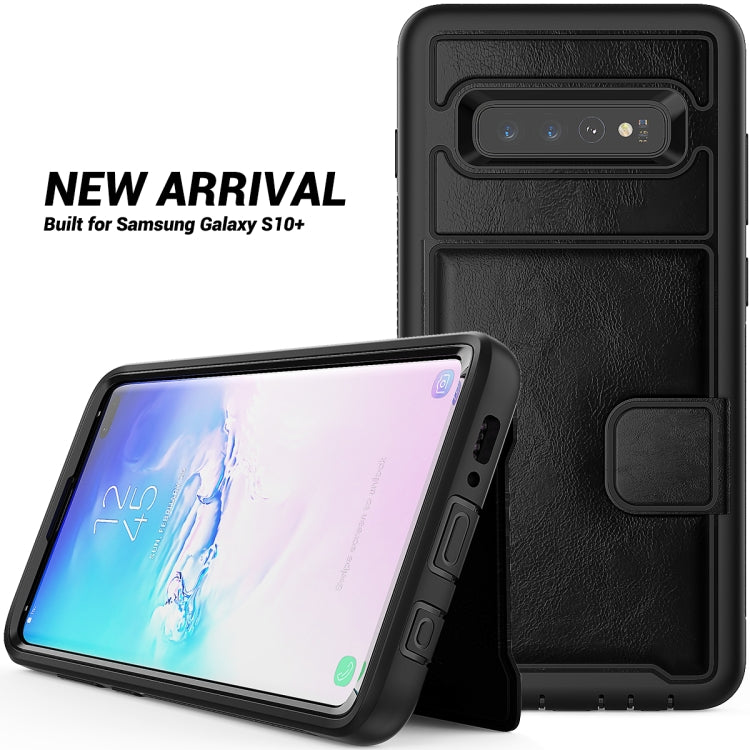 Leather Protective Case with Holder & Card Slot For Galaxy S10