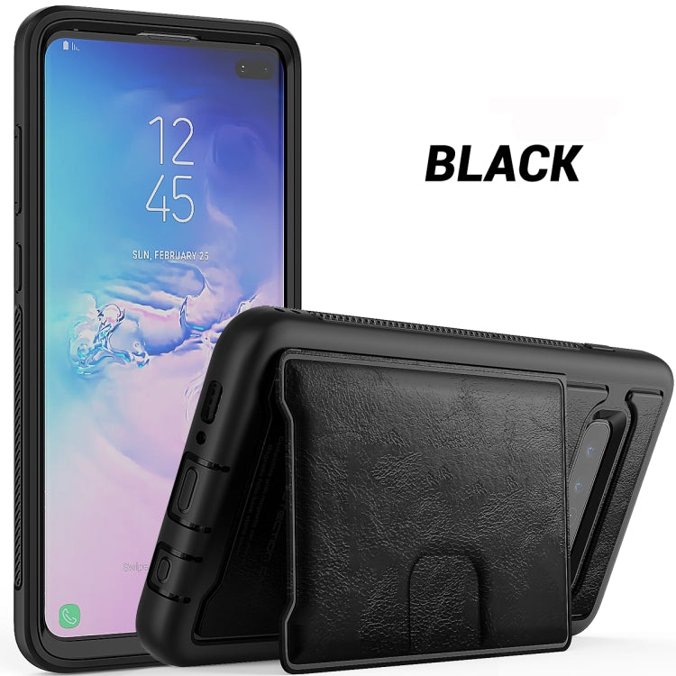 Leather Protective Case with Holder & Card Slot For Galaxy S10