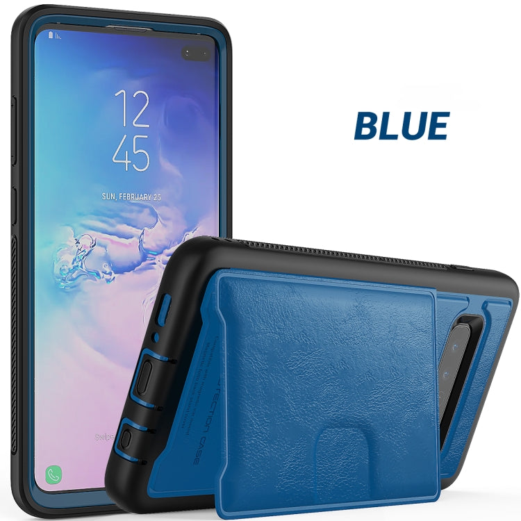 Leather Protective Case with Holder & Card Slot For Galaxy S10