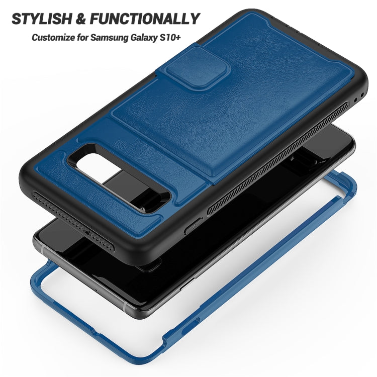 Leather Protective Case with Holder & Card Slot For Galaxy S10