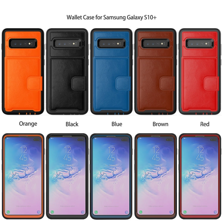 Leather Protective Case with Holder & Card Slot For Galaxy S10