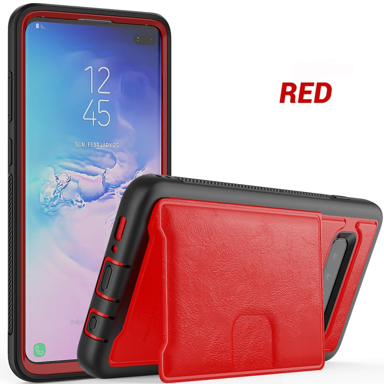 Leather Protective Case with Holder & Card Slot For Galaxy S10