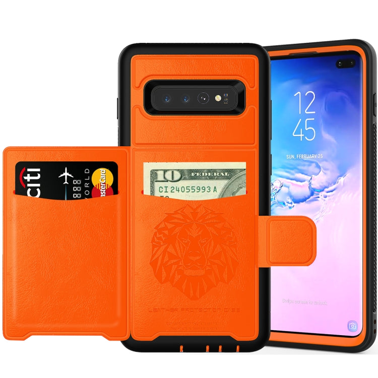 Leather Protective Case with Holder & Card Slot For Galaxy S10