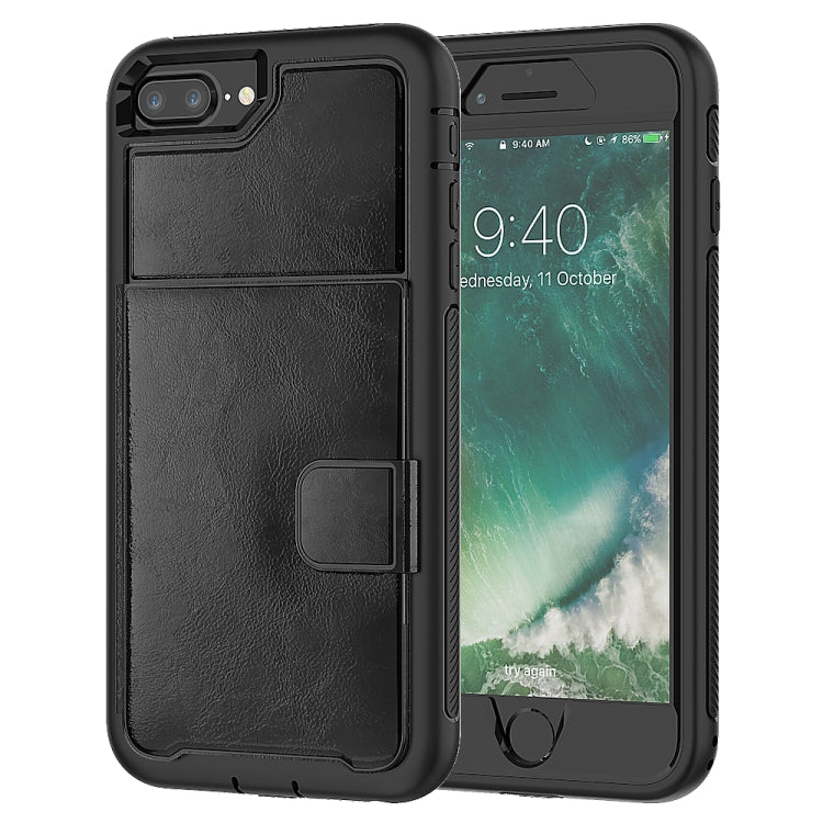 Leather Protective Case with Holder & Card Slot For iPhone 8 Plus & 7 Plus