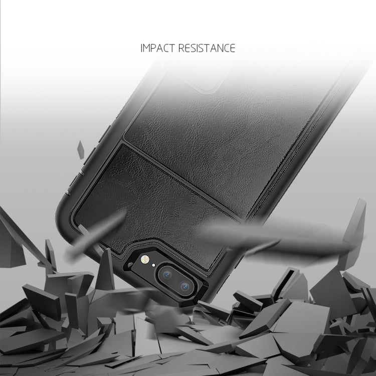 Leather Protective Case with Holder & Card Slot For iPhone 8 Plus & 7 Plus
