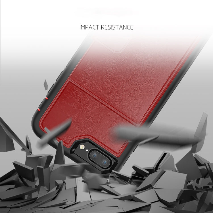 Leather Protective Case with Holder & Card Slot For iPhone 8 Plus & 7 Plus