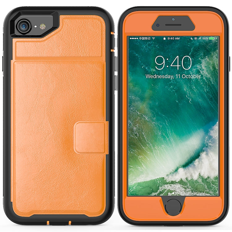 Leather Protective Case with Holder & Card Slot For iPhone SE 2020 & 8 & 7