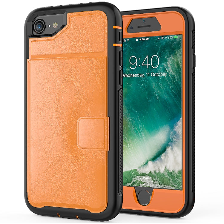 Leather Protective Case with Holder & Card Slot For iPhone SE 2020 & 8 & 7
