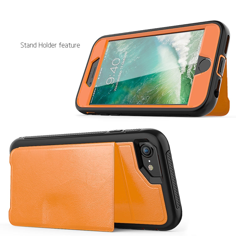 Leather Protective Case with Holder & Card Slot For iPhone SE 2020 & 8 & 7
