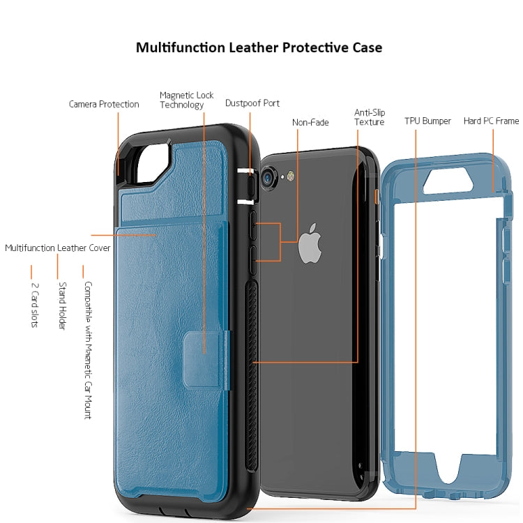 Leather Protective Case with Holder & Card Slot For iPhone 6 & 6s