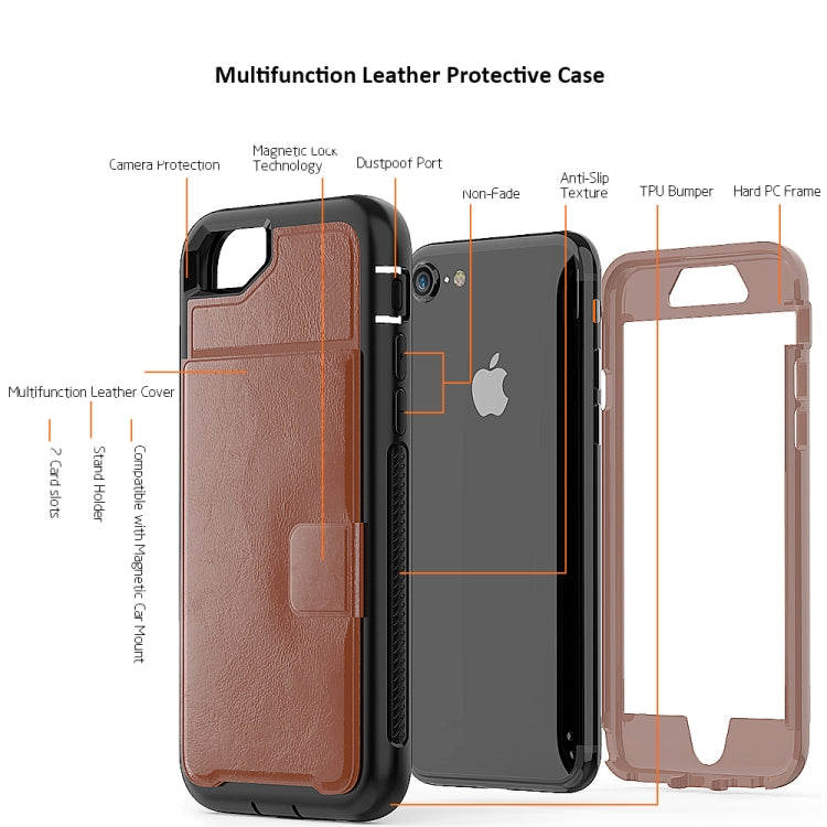 Leather Protective Case with Holder & Card Slot For iPhone 6 & 6s