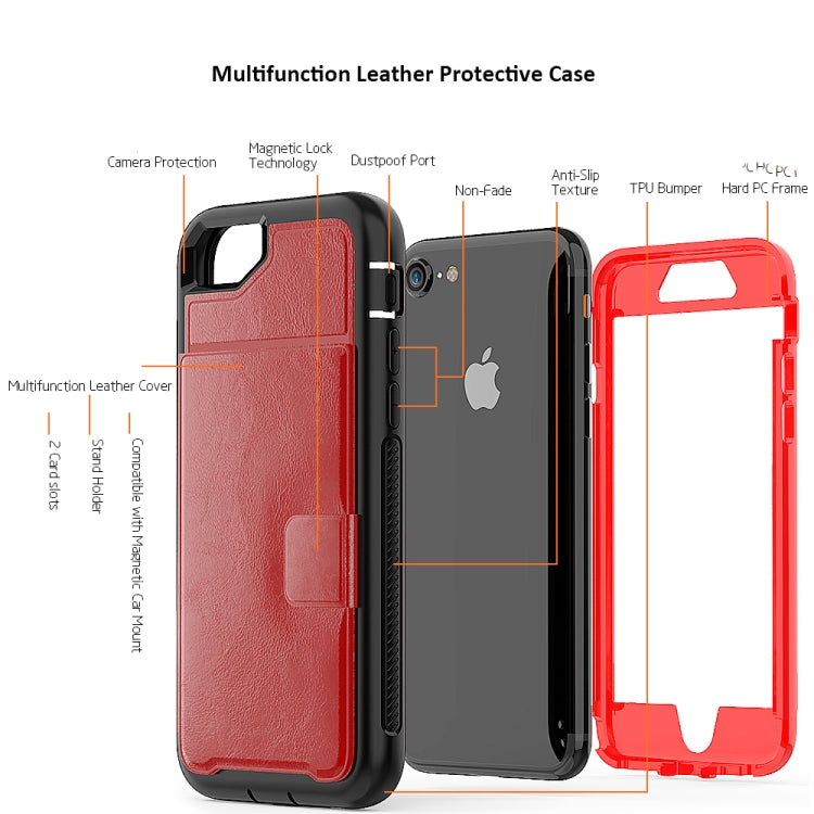 Leather Protective Case with Holder & Card Slot For iPhone 6 & 6s