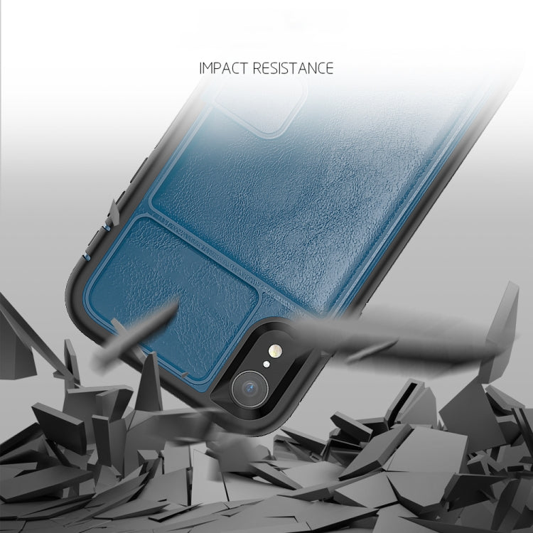 For iPhone XR Leather Protective Case with Holder & Card Slot