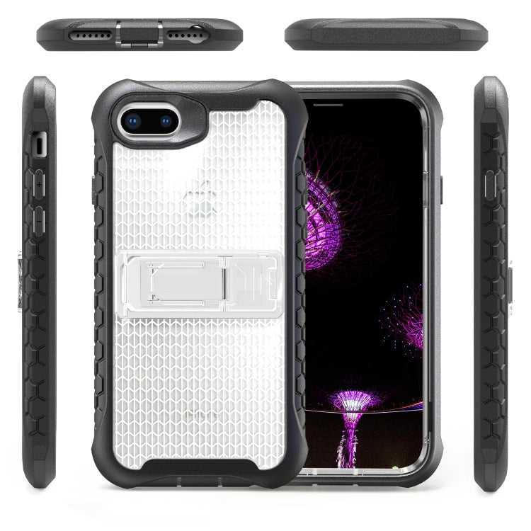 For iPhone SE 2020 & 8 & 7 Football Pattern Silicone Case with Holder